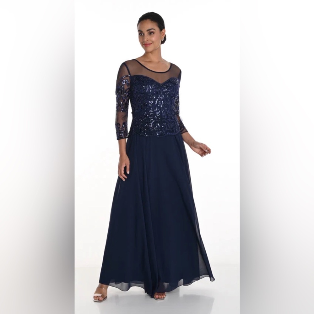 Frank Lyman -258714U-301-Woven Dress-Navy